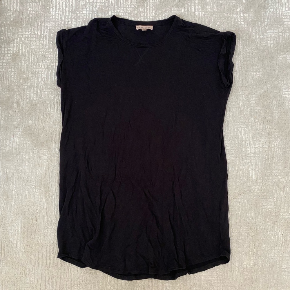 Philosophy Black T-Shirt Oversized Dress Size 2x